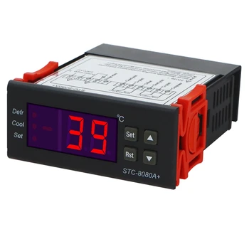 STC-8080A + Цифров Регулатор на Температурата 220V Регулатор Хладилна Камера Сензор за Влажност от 40%