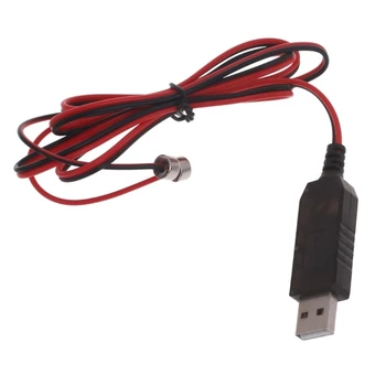 USB кабел за зареждане на акумулаторни батерии 18650 26650 14500 16340 Гъвкав проводник