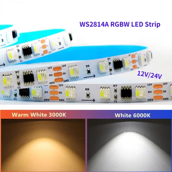 WS2814A RGBW Led лента, 4 В 1 60 светодиода/ m Индивидуални Адресируеми Led светлини RGBW IP30 65 67 DC12V/ DC24V
