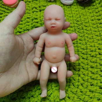 WW1577 6,29 инча 16 см, 120 грама на 100% Силиконова Кукла-Реборн Момиче-Бебе на Неокрашенный Недовършена, Реалистични Спящи Кукли, Детски Играчки