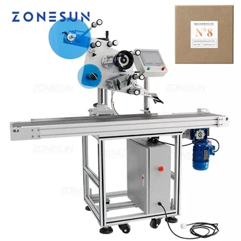 ZONESUN XL-T831 Автоматична машина за нанасяне на етикети върху равна повърхност, апликатор на етикети, стикери квадратни бутилки, опаковки, етикети