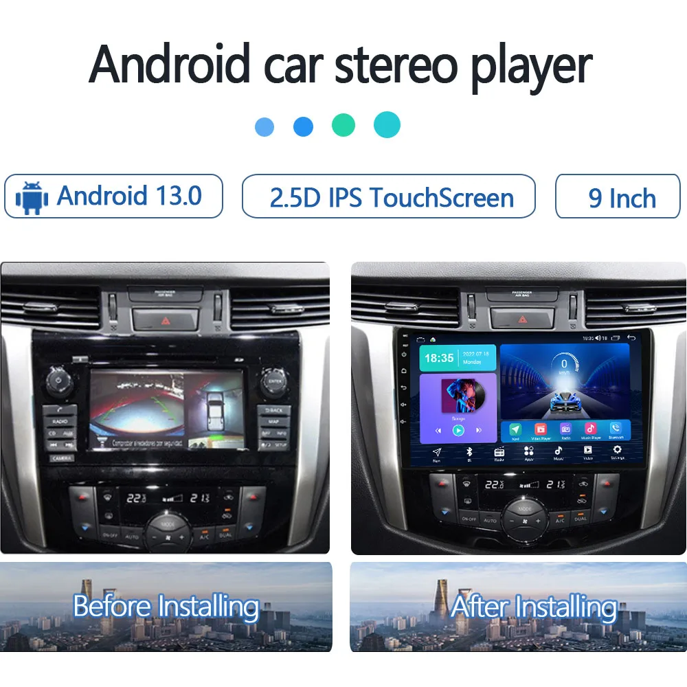 Android 13,0 Авто Радио/Мултимедиен Плейър За Nissan NAVARA Frontier NP300 2015-2017 GPS QLED Carplay DSP 4G WiFi, Bluetooth