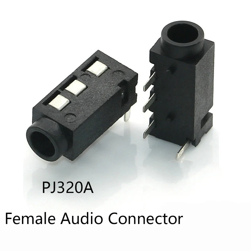 100шт аудио жак 3,5 мм 4-пинов Конектор за слушалки PJ-320A