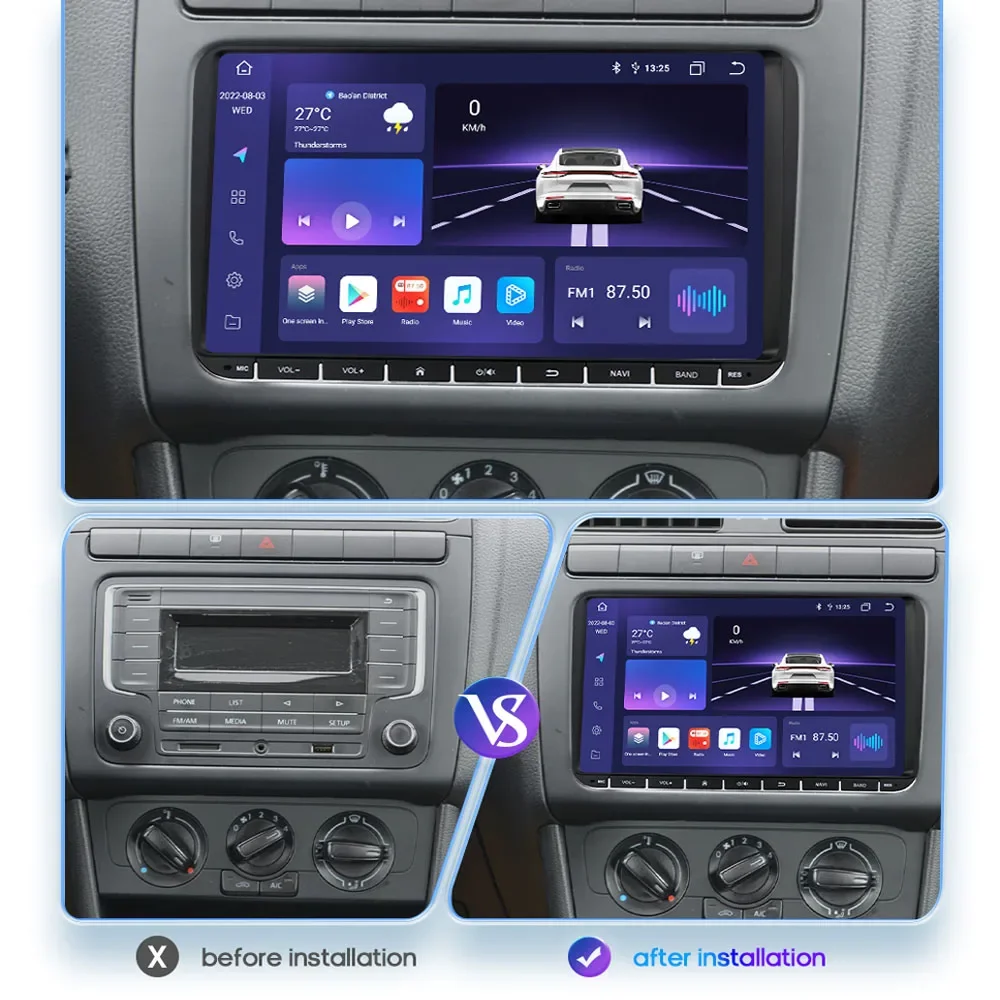 Авто Мултимедиен Android за VW Amarok GOLF 5 POLO, PASSAT B6 CC CADDY Radio TOURAN SCIROCCO, Jetta Carplay Авто Радио аудио плеър
