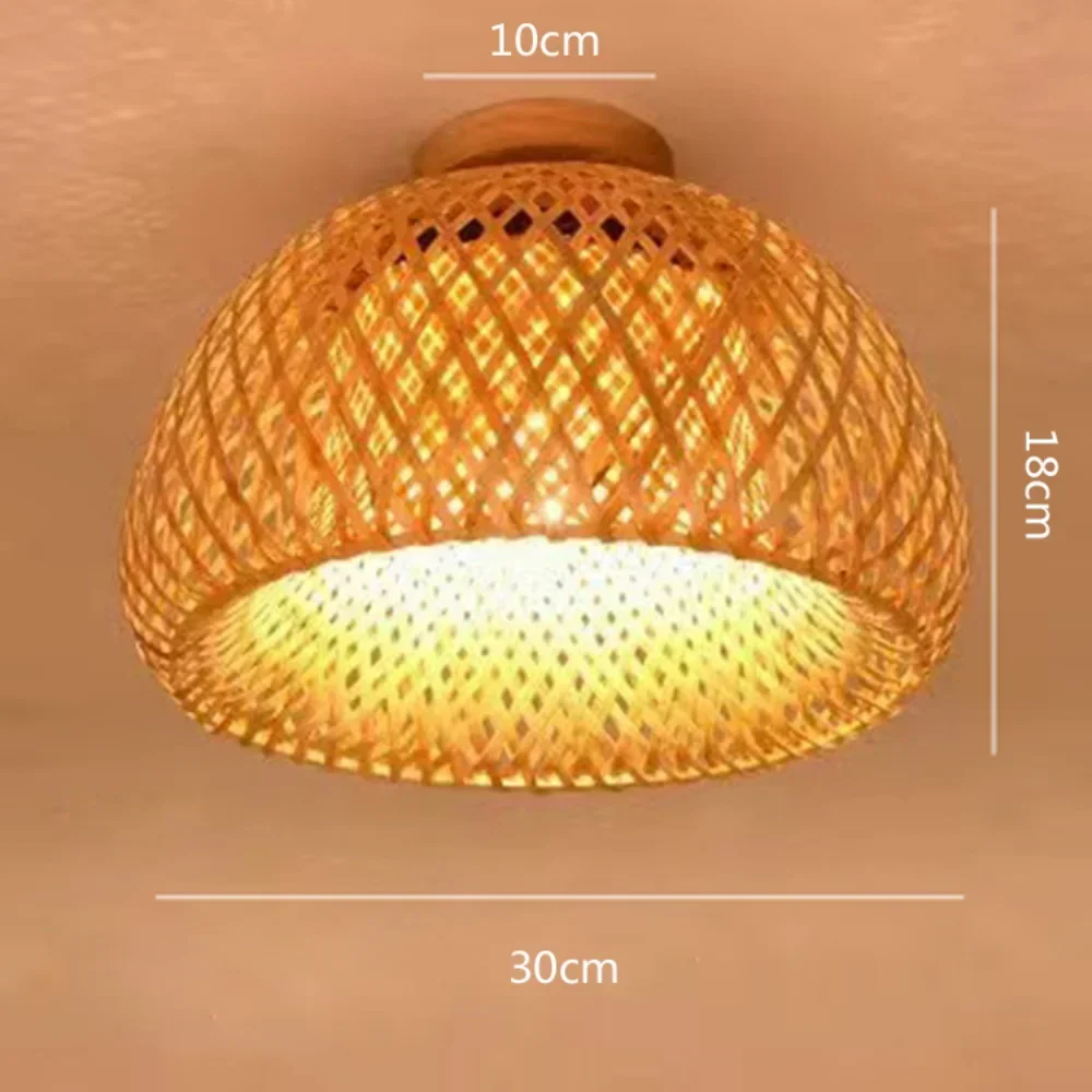 Висококачествена подвесная лампа в селски стил от бамбуково тъкане на ръчен труд, окачена лампа за хранене и бара