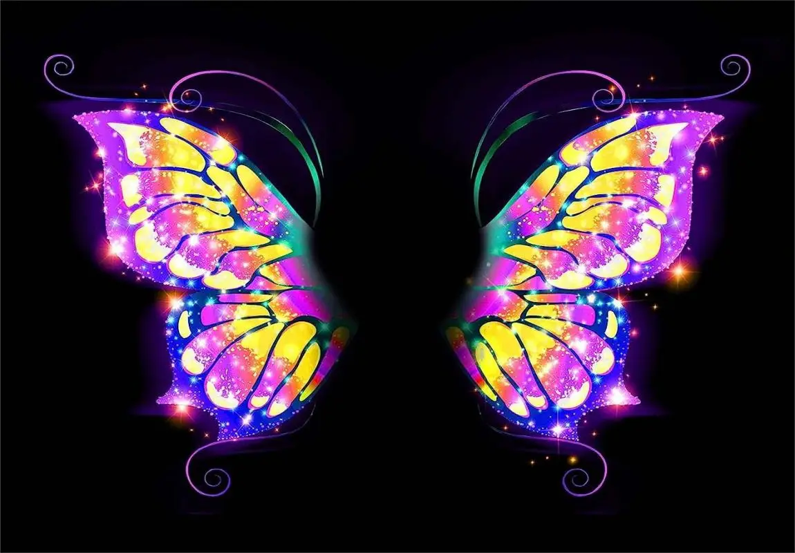 Крилата Фон за душата на детето Пеперуда за Декорация на рождения Ден на Принц Снимка на Момче Потребителски фон Банер Фонови снимки Син