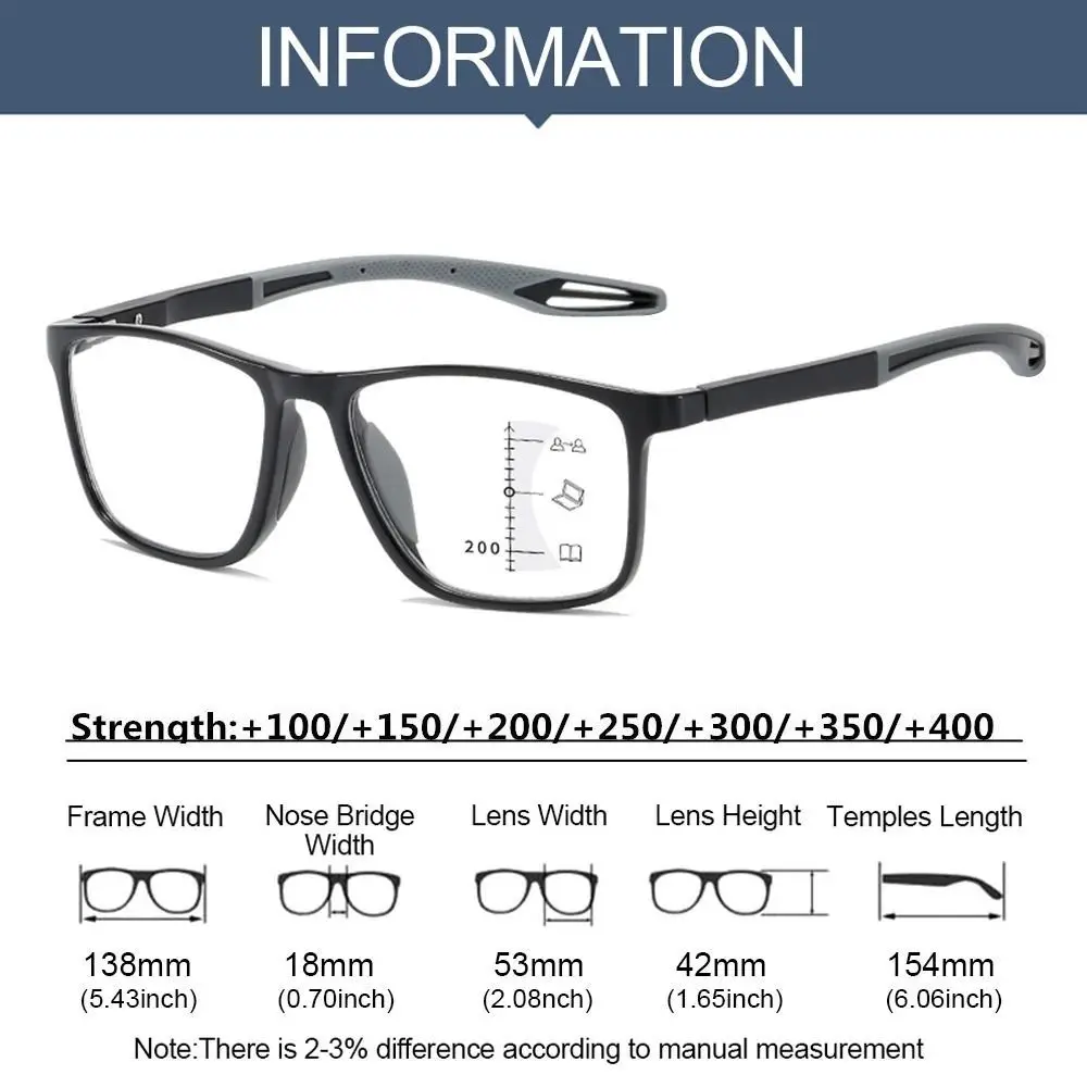 Мъже, Жени Прогресивно мультифокальные ультралегкие очила в проста рамка, очила за далекогледство, Спортни очила за четене със защита от синя светлина