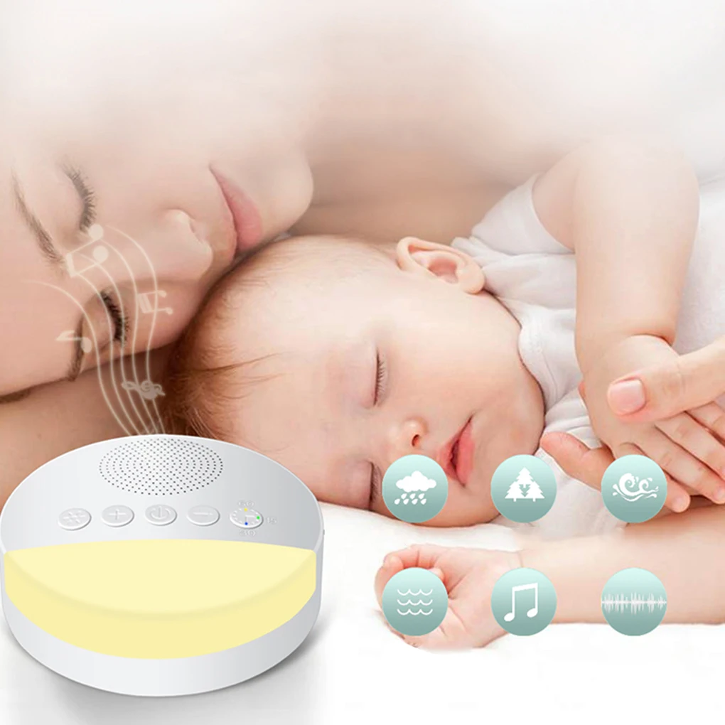Детска кола с бял шум USB акумулаторна машина за сън с изключване по време Плеър на звука за детски сън Таймер за нощно осветление плейър шум
