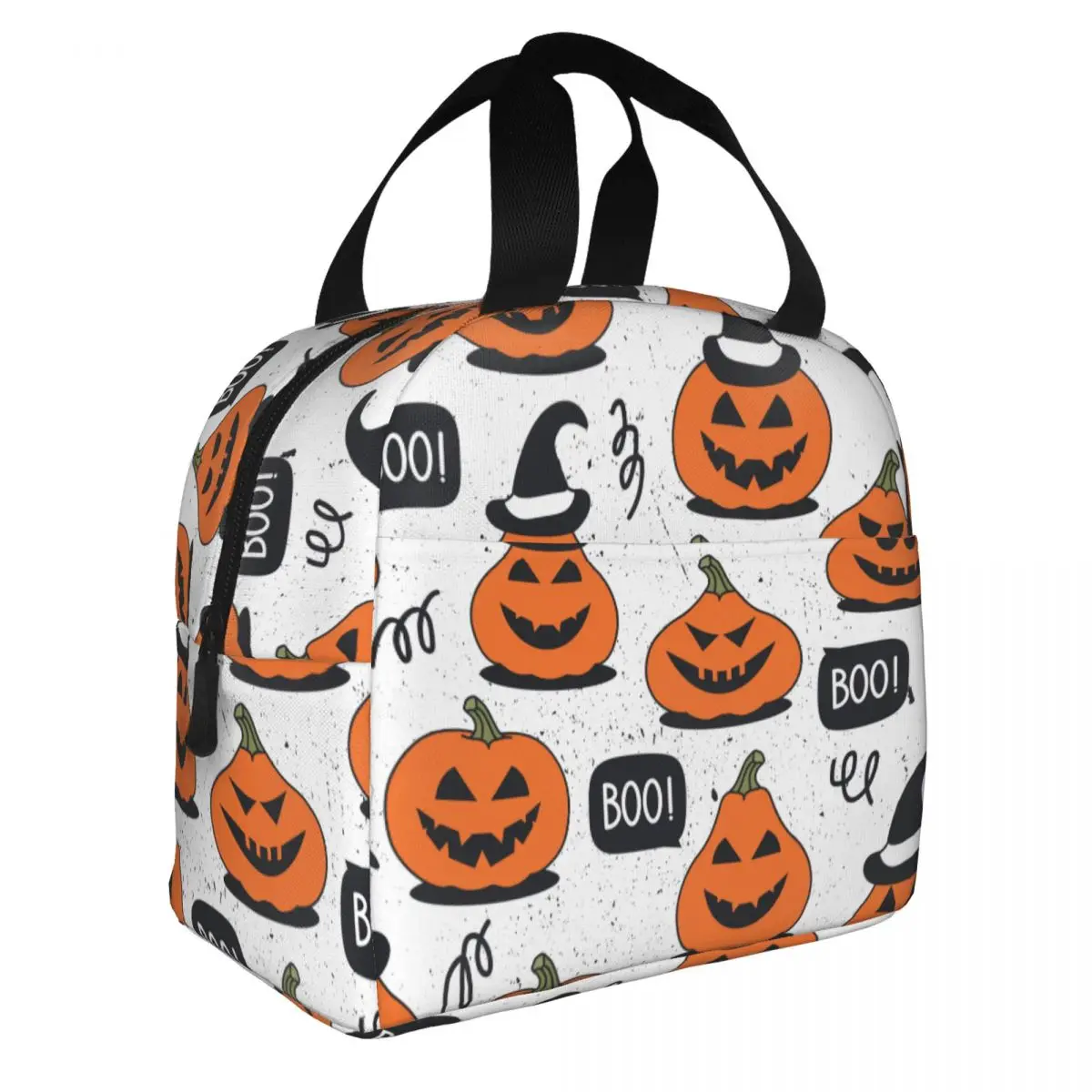 Тиква за Хелоуин, Преносима чанта за обяд с удебелени изолация от алуминиево фолио 8,5x5x8 инча