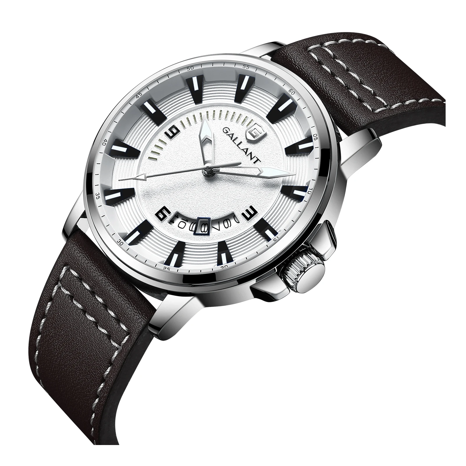 Мъжки Ежедневни часовници кварцови часовници за мъже, спортни водоустойчив часовник с нежна дата в календара, мъжки аналогов часовник 44 мм