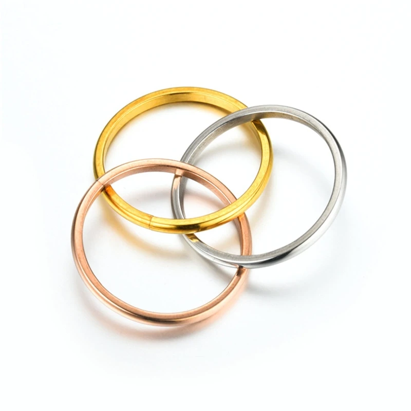 4XBF за Trinity, блокер пръстени за жени и момичета, полагане от неръждаема стомана за напречни пръстени, Минималистичное пръстен-обещание за