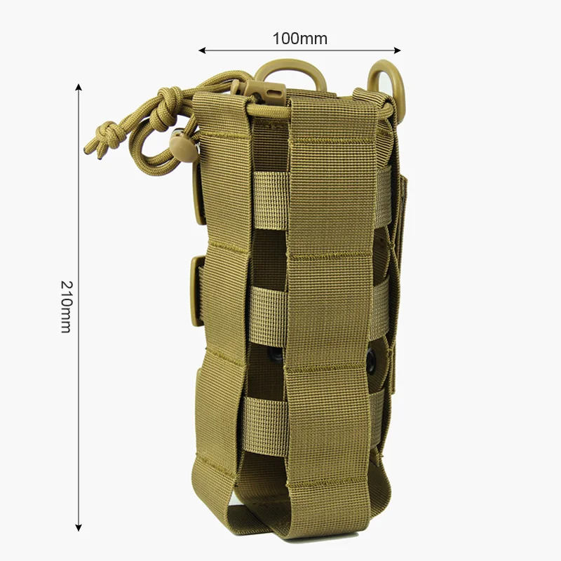 Чанта за бутилка с вода обем 0,5-2,5 л, за пътуване на открито, на къмпинг, туризъм, риболов, с завязками, за бутилки, за чайника, чанта за носене тактически инструменти