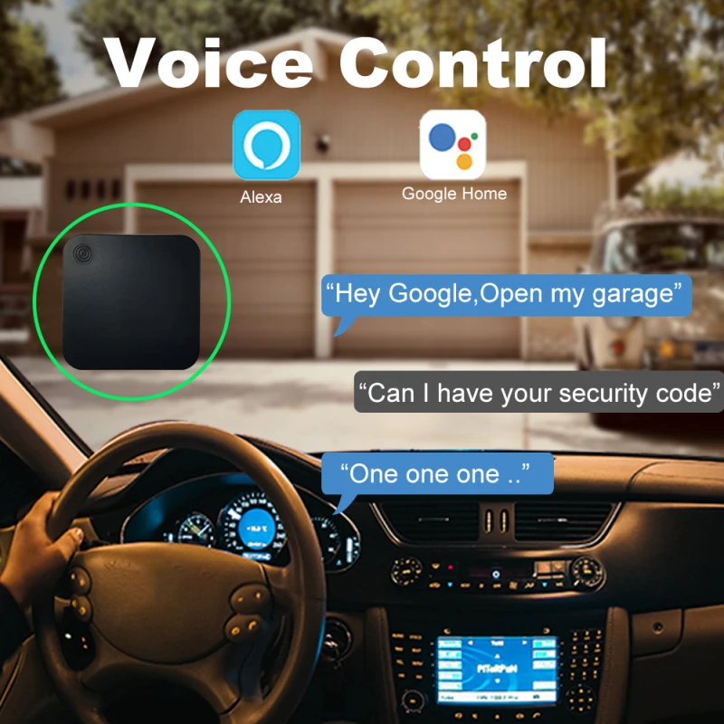 CORUI Sasha Интелигентен контролер за отваряне на гаражни врати, приложение WiFi Smart Life, безжично дистанционно управление, Работа с Алекса Google Home