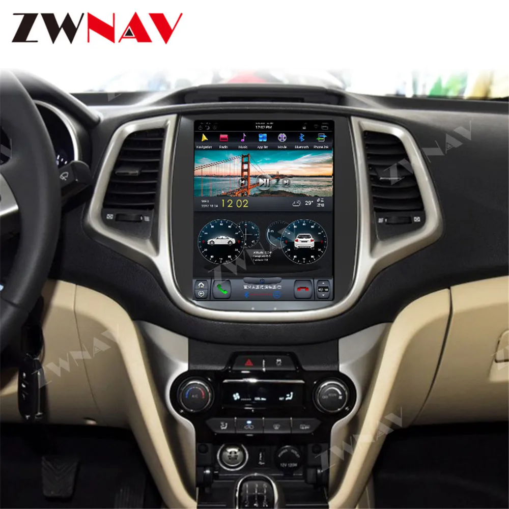Tesla Style Andriod 9 128 GB Carplay Автомобилен GPS Навигатор За Changan EADO 2012-2015 Автомагнитола Главното Устройство Мултимедиен Плеър HD DSP