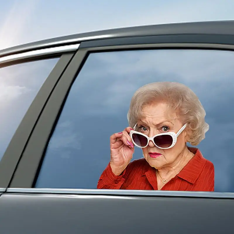 Забавен стикер на прозореца на колата Queen, стикер на прозореца за автомобили, стикер на прозореца на колата, пътуване с Елизабет, забавен стикер на прозореца на колата