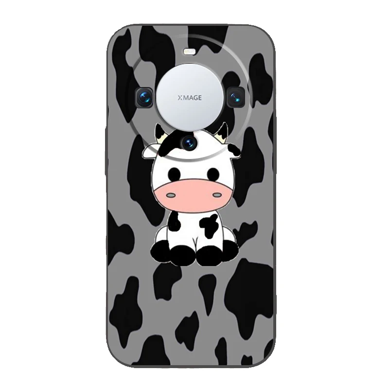 Сладък Калъф за Телефон от Млечна Крава за Huawei Капитан 60 P50 Pro P40 P30 P20 P10 P Smart Y6 У 7 Y9 Plus Силиконови Калъфи под формата На Миди Capas Чанти