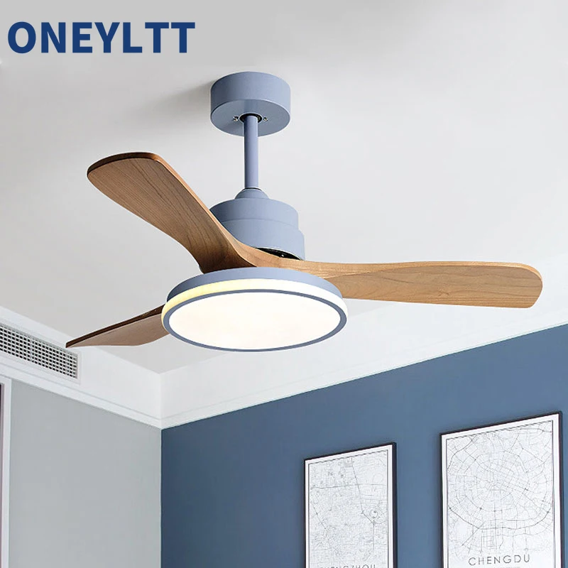 Вентилатор за ресторант Nordic интелигентни електрически вентилатор с променлива честота на въртене, лампа за дневна, вентилатор на тавана за спални