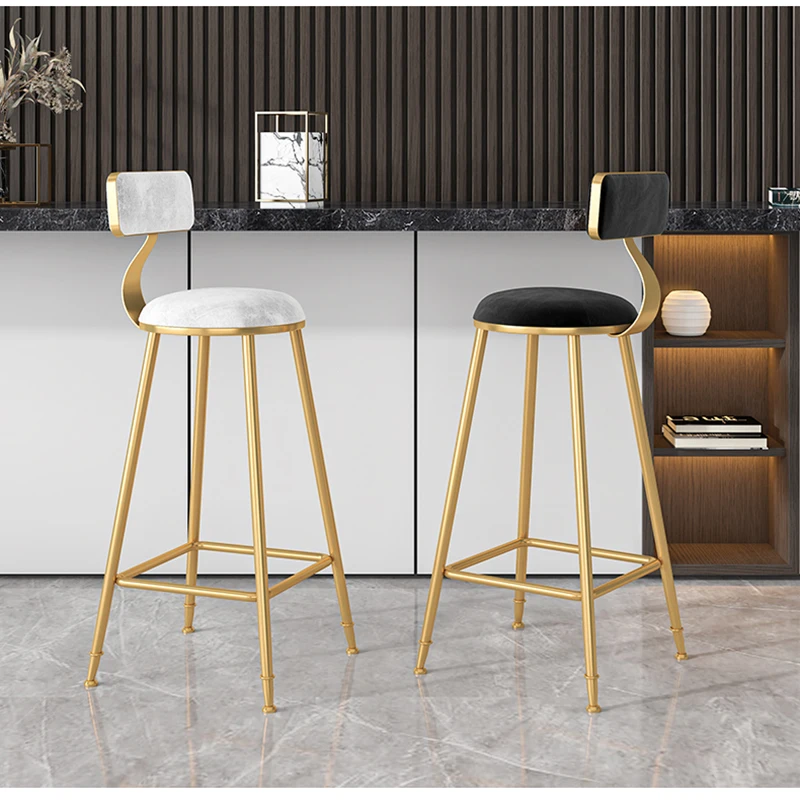 Скандинавски стол проста висока бар стол Модерни подправени столове с облегалка INS light луксозен стол за хранене, Мебели за дома