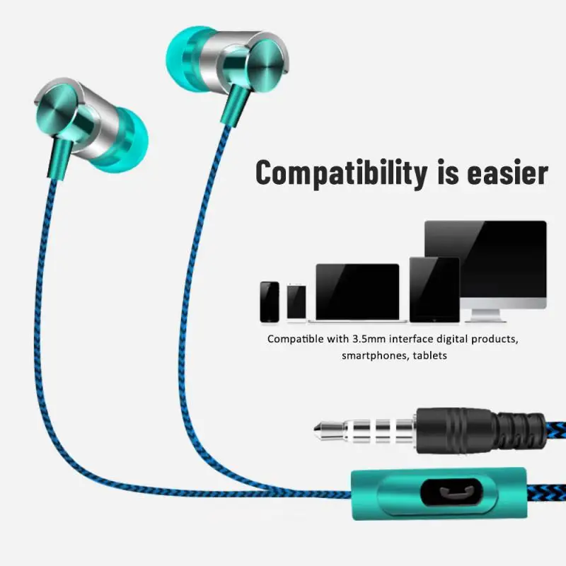 Шумоподавляющие Телефон Висококачествени Стабилни Ергономични Слушалки без използването на найлон С кабел Удобни Слушалки в ушите