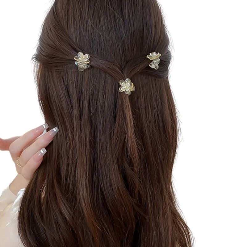 Мини-шнола за коса Ins във формата на цвете, елегантна шнола за жени, които правят снимка за пазаруване