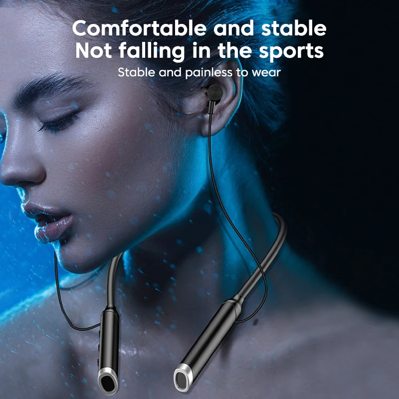 Слушалки, Bluetooth 5.0, Безжични слушалки, Bluetooth, Магнитни водоустойчиви слушалки, спортни стерео слушалки 9D с микрофон