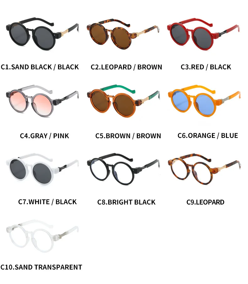 Нови Кръгли Дамски Слънчеви очила в стил Steampunk Нюанси UV400, Модната Марка, Дизайнерски Мъжки Оранжево-Сини Слънчеви Очила в прозрачни рамки Градиентной