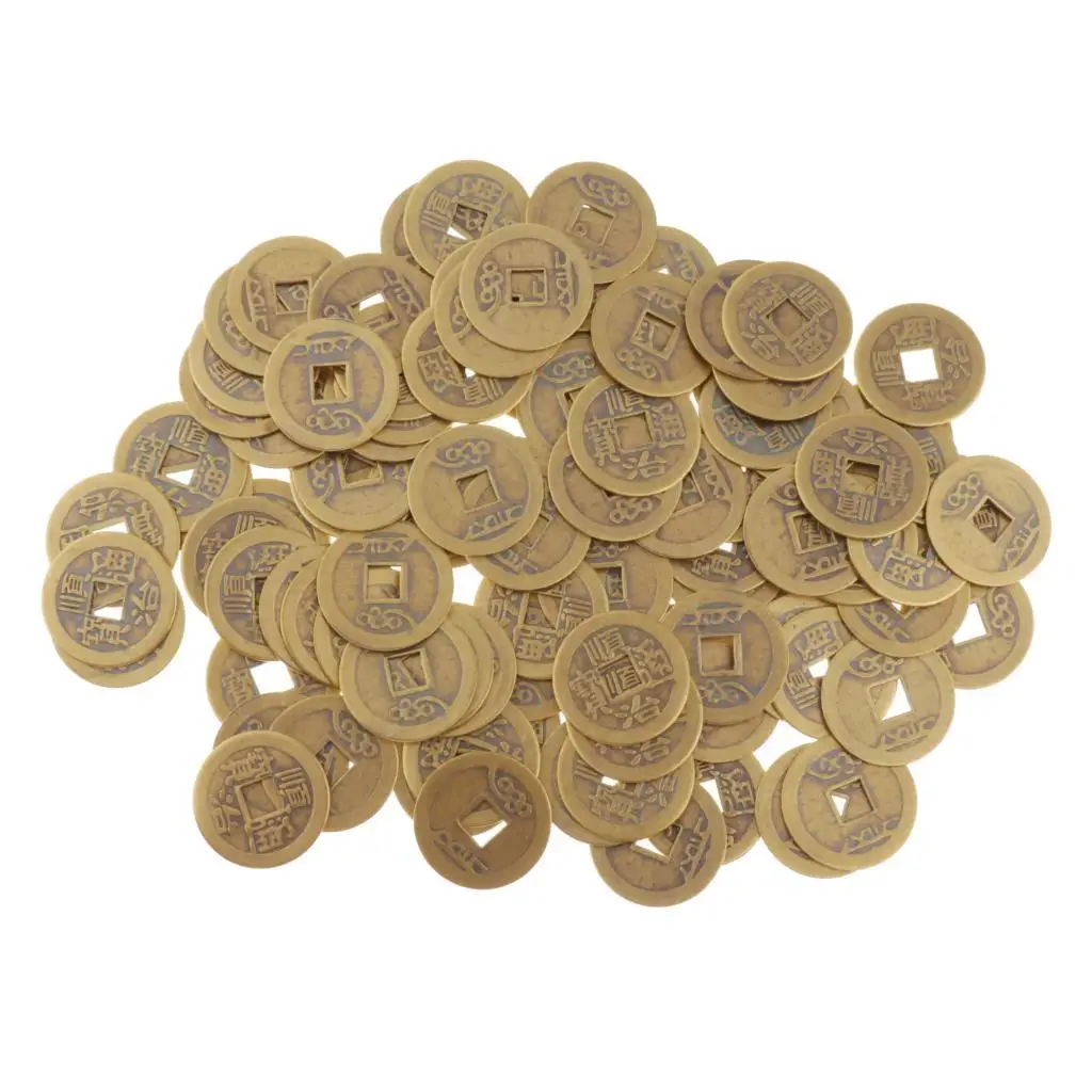 Комплект от 100 Имперски китайски монети Good-зън с Декоративни Орнаменти