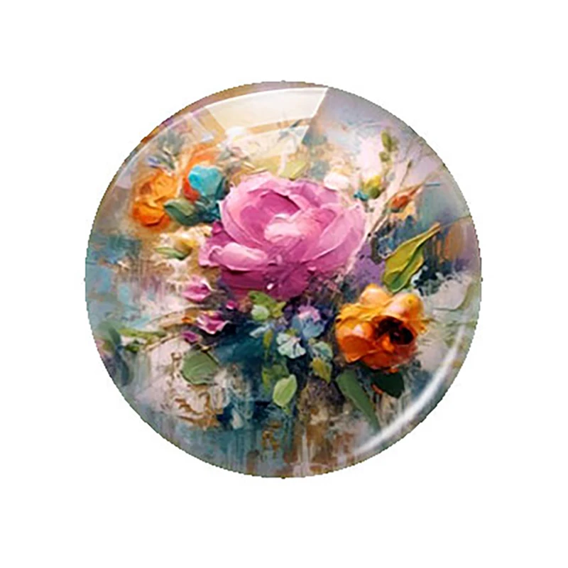 Акварел, лилаво цвете, Снимки, стъклени висулки с кабошонами, демонстрационна камея с фиксирана облегалка За бижута със Собствените си ръце, Аксесоари