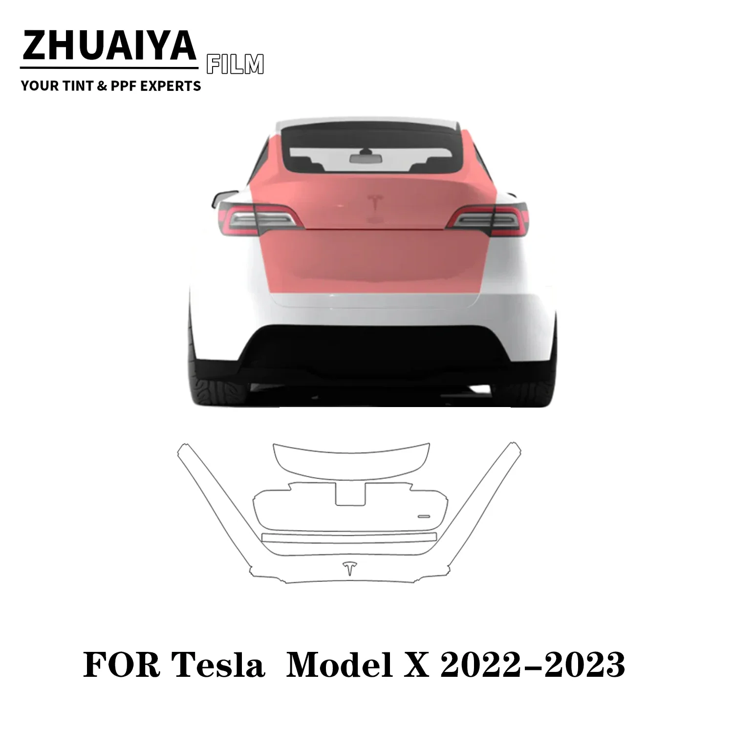 За Tesla Model X Пълно защитно фолио на предната част на тялото PPF 8mil 2022 2023 2024 фолио за каросерията на автомобила
