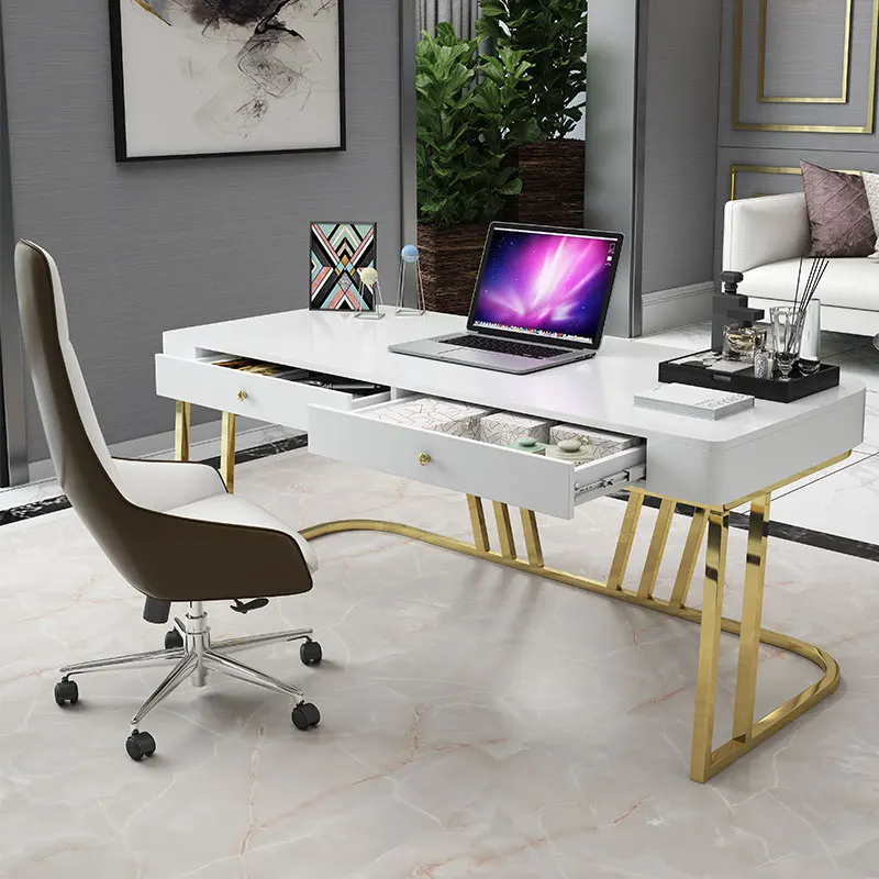 Европейският стил, съвременен външен вид и универсално използване, няколко мебелни комплекти, малък ъглов домашен офис маса за домашен кабинет