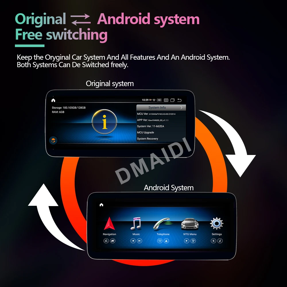 Автомобилно Радио Android 12-18G Мултимедиен Плеър за Mercedes Benz ML-Class GLS GLE SLK SLC SL ML W166 GL X166 Carplay Auto Video 4G