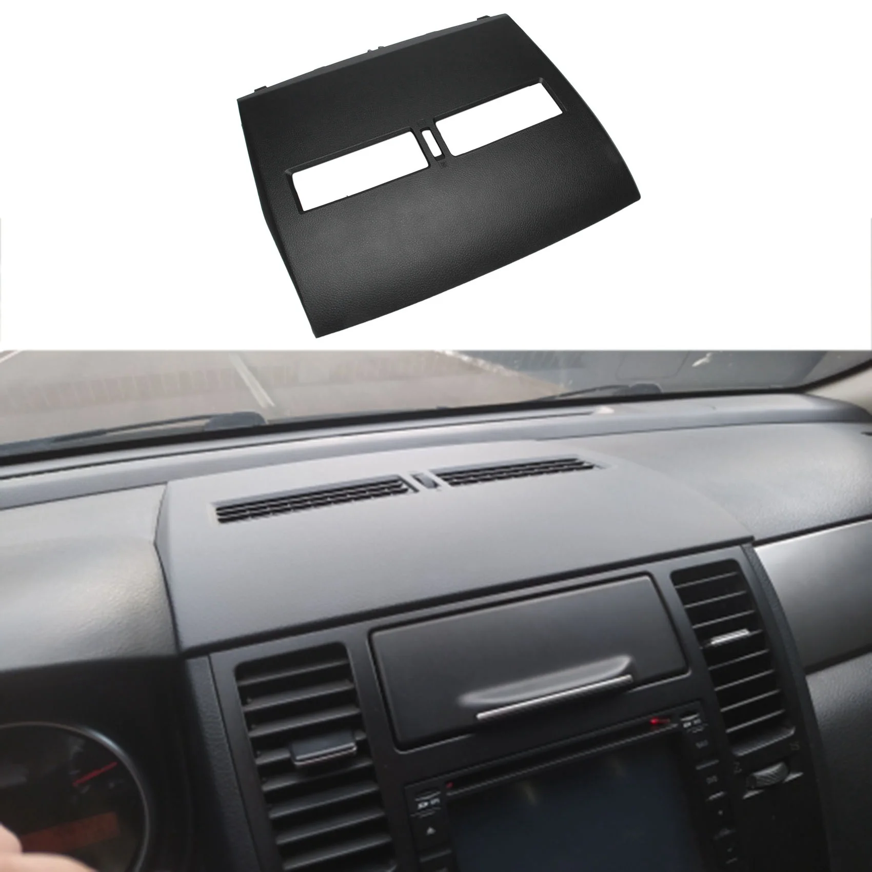 Тампон върху контакта на автомобилния климатик-лентата с инструменти, покриване на вентилационни отвори за Nissan Tiida 2005-2011, черен
