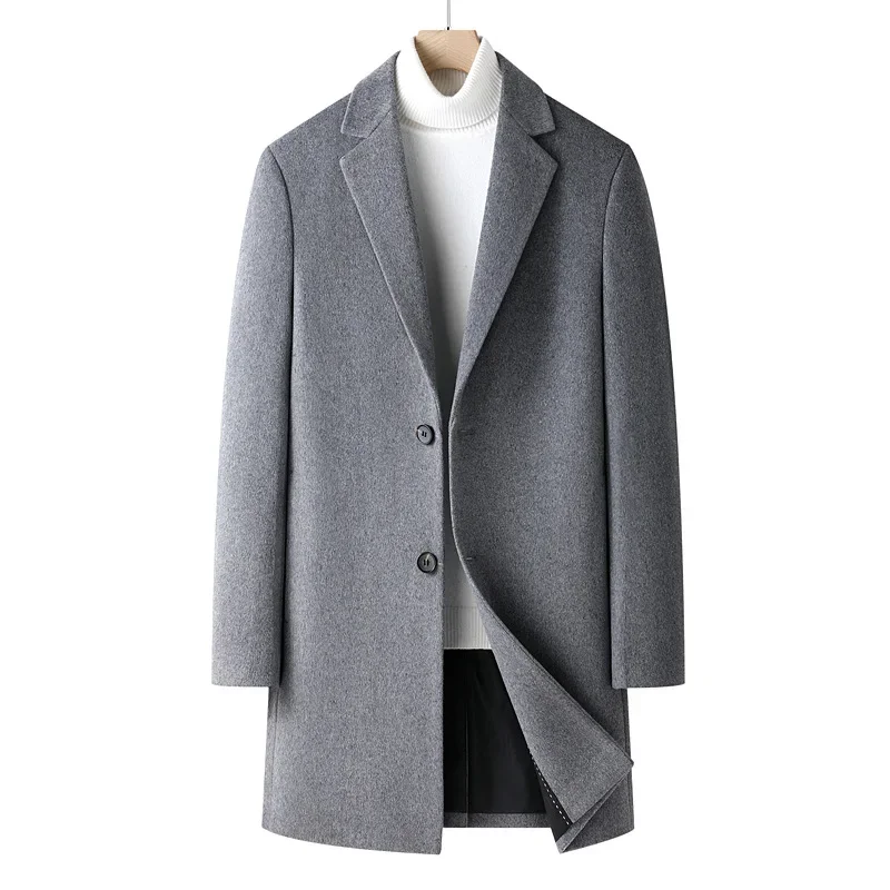 Есенно-зимния ново палто, мъжки приталенная ветровка средна дължина, утолщенное универсално палто