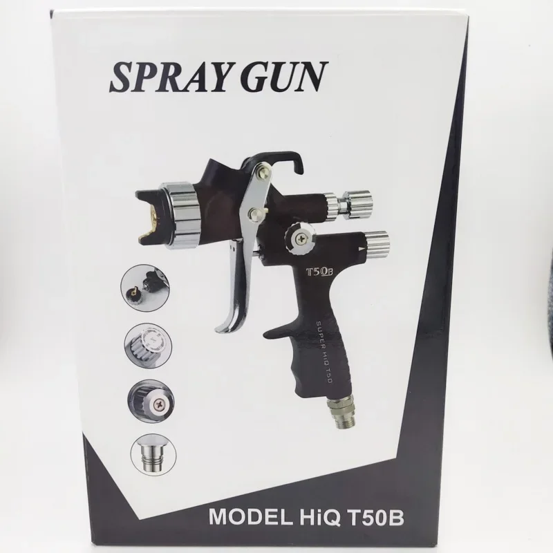 Пистолет-спрей за прилагане на най-горния слой на автомобилния листов метал с висока степен на пръскане Saigaole T50, пистолет-спрей боя на водна основа, Въздушно боядисване със спрей