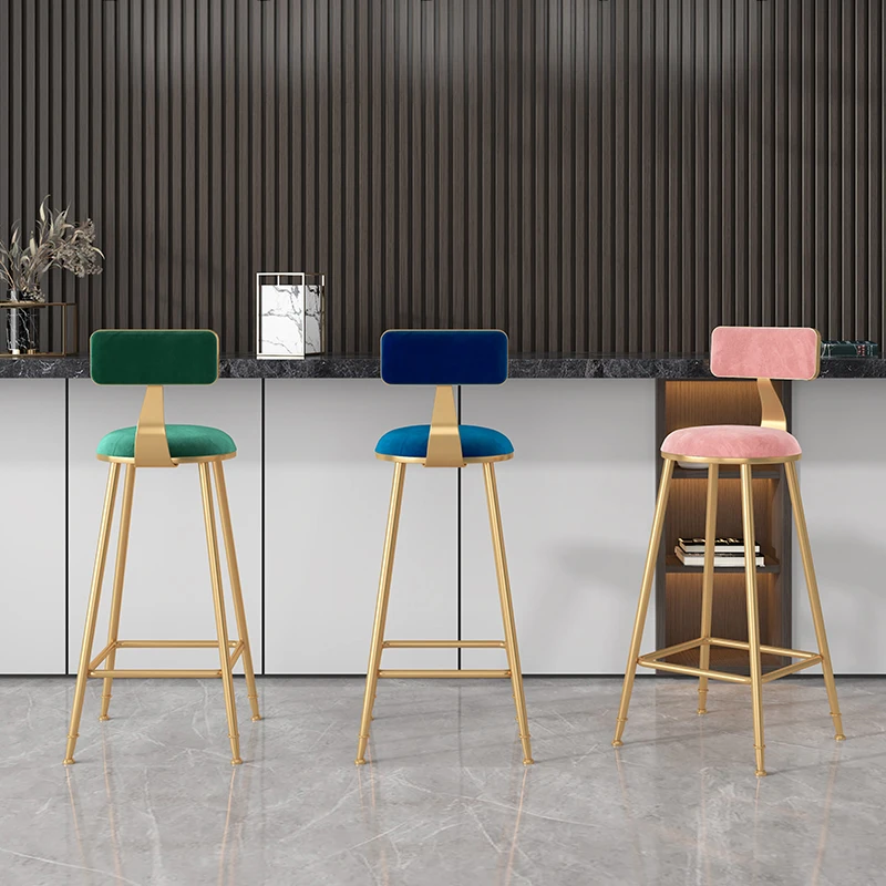 Скандинавски стол проста висока бар стол Модерни подправени столове с облегалка INS light луксозен стол за хранене, Мебели за дома