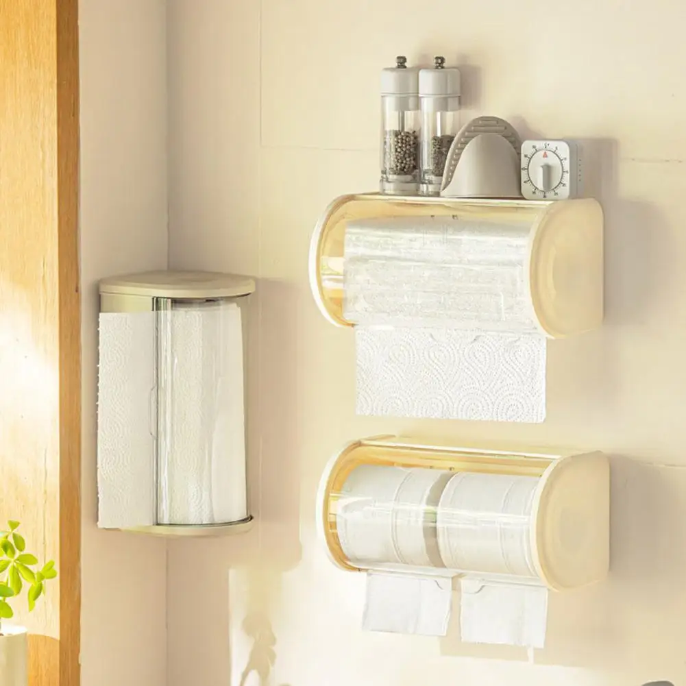 Прахоустойчив калъф за употреба за хартиени кърпи Модерен прахоустойчив стенен държач за хартиени кърпи за баня Организация кухня Диспенсер за хартиени кърпички