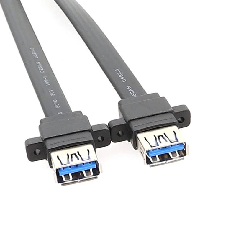 Дънна платка 16FB с конектор USB 19Pin на 2 USB3.0 Екраниран кабел-сплитер с жак USB19Pin на 2 USB3.0