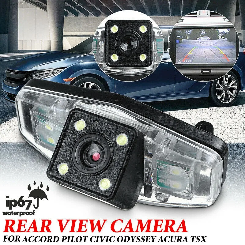 Автоматична Архивираща Парковочная Камера за Задно виждане с 4 светодиода за Honda Accord, civic EK FD Pilot Fit (jazz 1998-2013