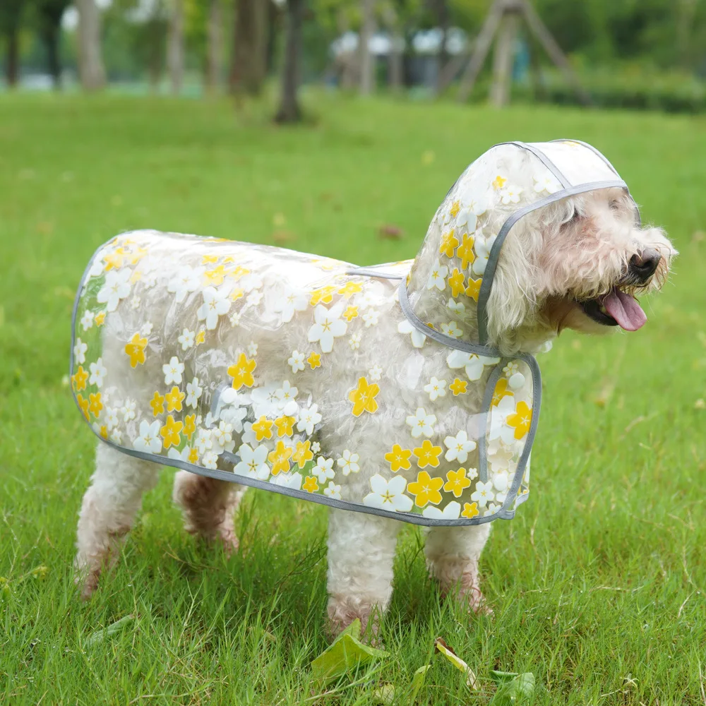 Сладко облекло за кучета, дъждобран за плюшени любимци Corgi, прозрачно наметало, градинска облекло за кутрета с качулка, твърди дрехи за домашни любимци, аксесоари за кучета