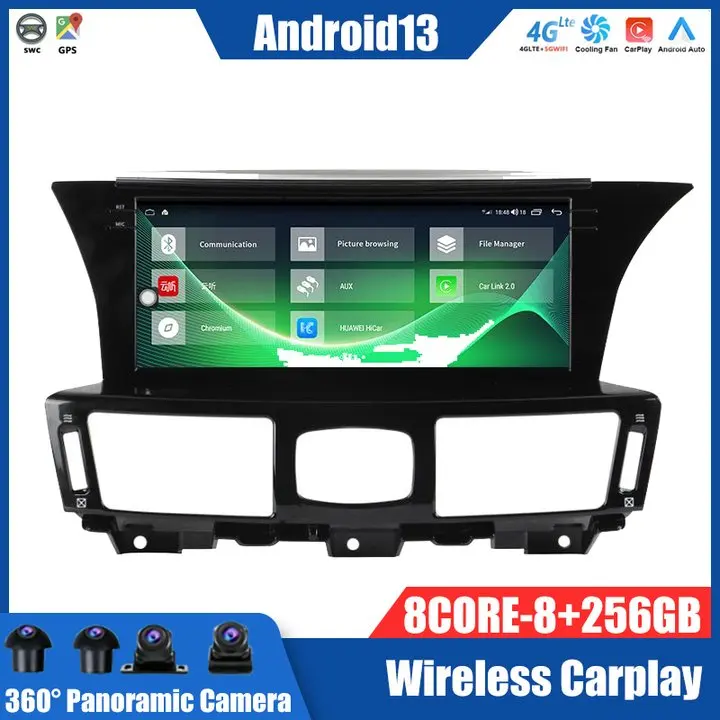 Android 13 За Infiniti Q70 Q70L M25 M35 M37 M56 2013-2018 256G Carplay GPS Навигация Авто Радио течни кристали уред