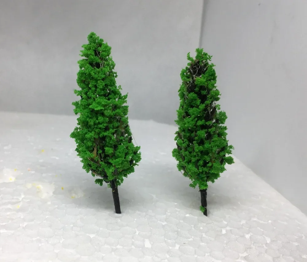 Пластмасови миниатюрни модели на дървета в мащаб Ho 6,5 см За монтаж на влаковете; Оформление на железопътна линия за военни игри; Декори за пейзажна диорами; Аксесоари за диорами