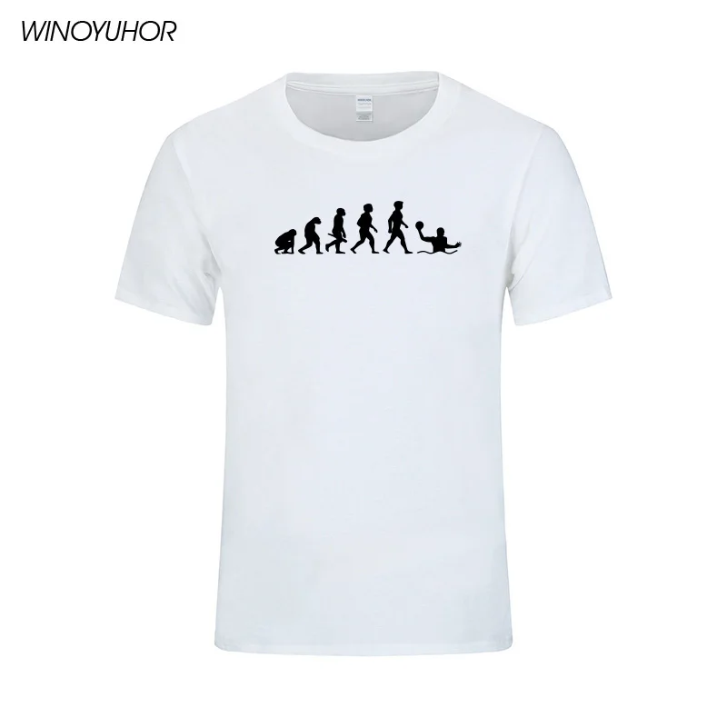Тениска Evolution Waterpolo Топка Player, мъжка лятна модна тениска с къс ръкав и кръгло деколте, Памучни забавни стръмни мъжки блузи, тениски