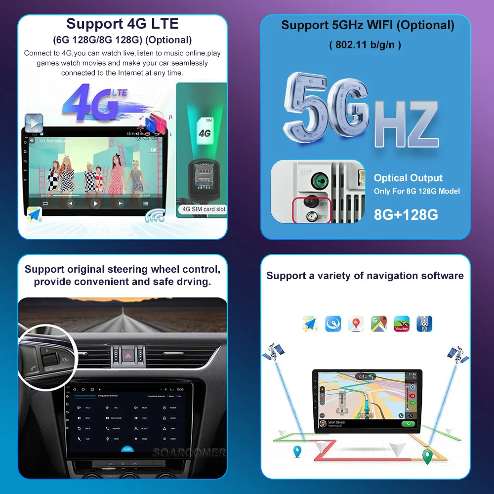 Android 13 Carplay Автомагнитола за Renault Logan 1 Sandero 2015-2019 Android Автоматично Мултимедиен Плейър GPS Навигация 2din Авторадио