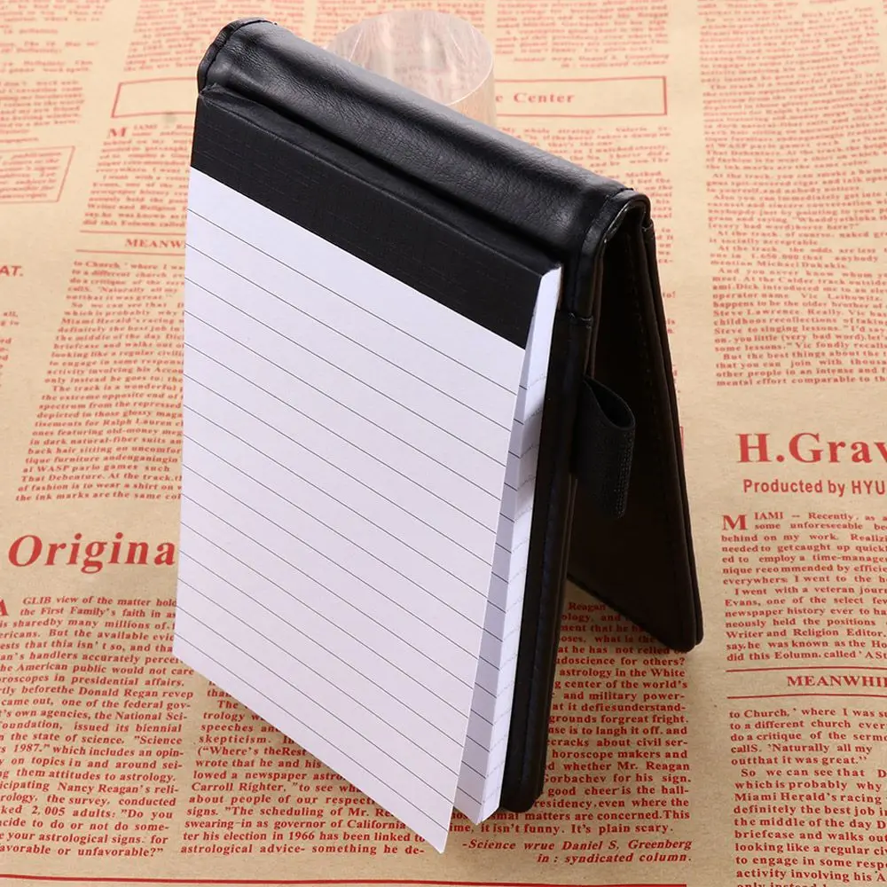 Офис Многофункционален Ретро-Малък Дневник в кожена подвързия Бизнес Бележки Мини Джобен Бележник Планер A7 Notebook