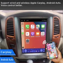 12,1 инчов Авто Радио Tesla Android 13 Екран GPS Мултимедиен Плейър За LEXUS LX 2005 LX470 2006 2004 64 GB CARPLAY 4G LTE 12