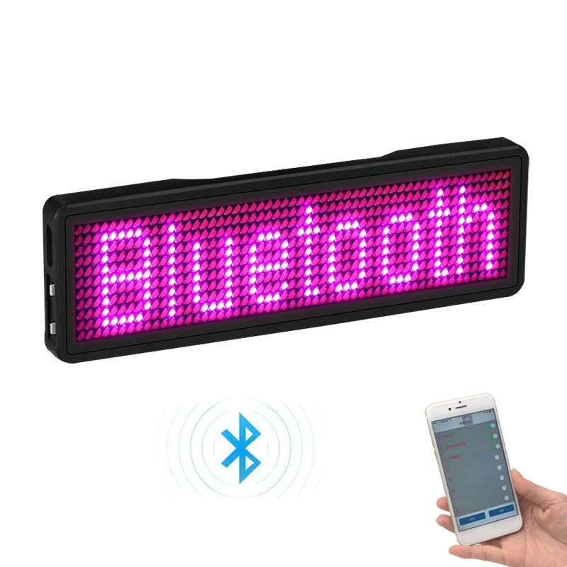 Led икона с името на Bluetooth, Акумулаторна Светлинна табела, Програмируеми обяви превъртане, тип 2