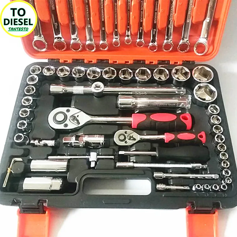 61 бр. комбинации конектори за автомобилни ключове CRIN Инструмент за демонтаж на инжектор и ремонт