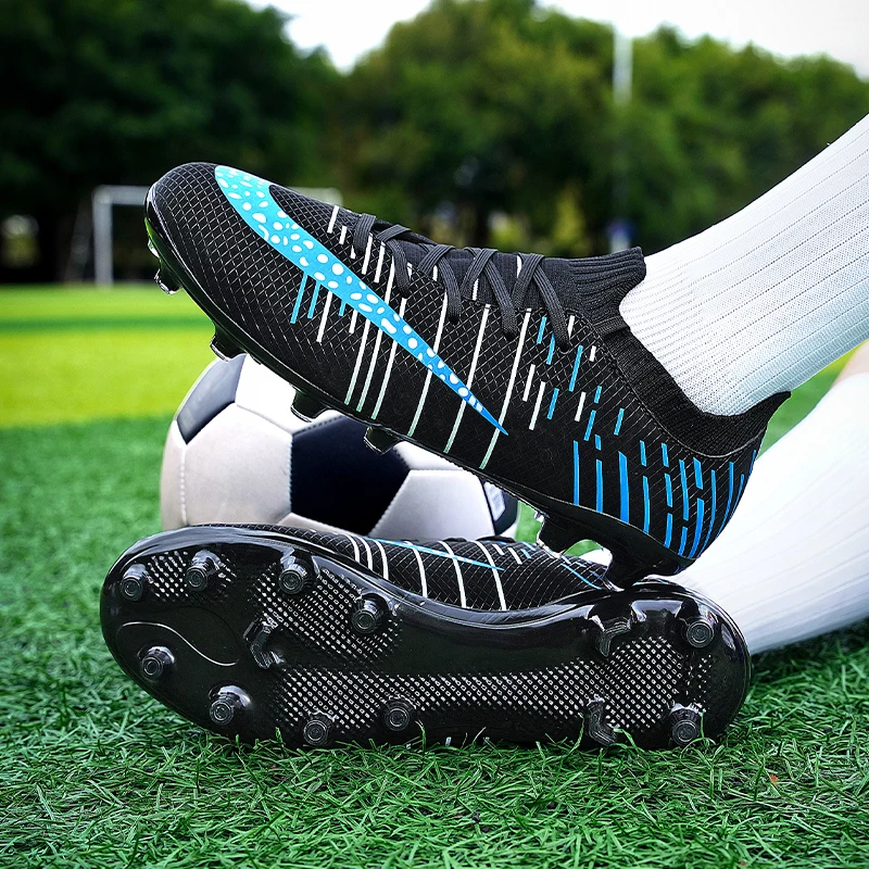 2023 НОВИ мъжки футболни обувки за възрастни и деца Футболни обувки с високи щиколотками, спортни обувки за тренировки на трева, мъжки маратонки