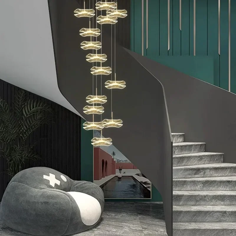 Скандинавски начало декор трапезария Подвесная стълба на лампата, която осветява вътрешно осветление лампа, окачена лампа полилей лампи за дневна