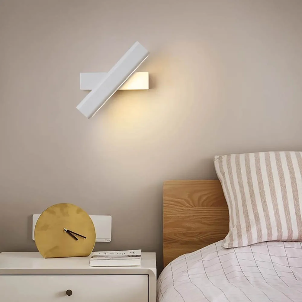 Нощни, с монтиран на стената лампа за спални, модерни минималистичная led лампа, лестничный проход, кабинет, въртящ се на фона, монтиран на стената лампа AC110V-220V